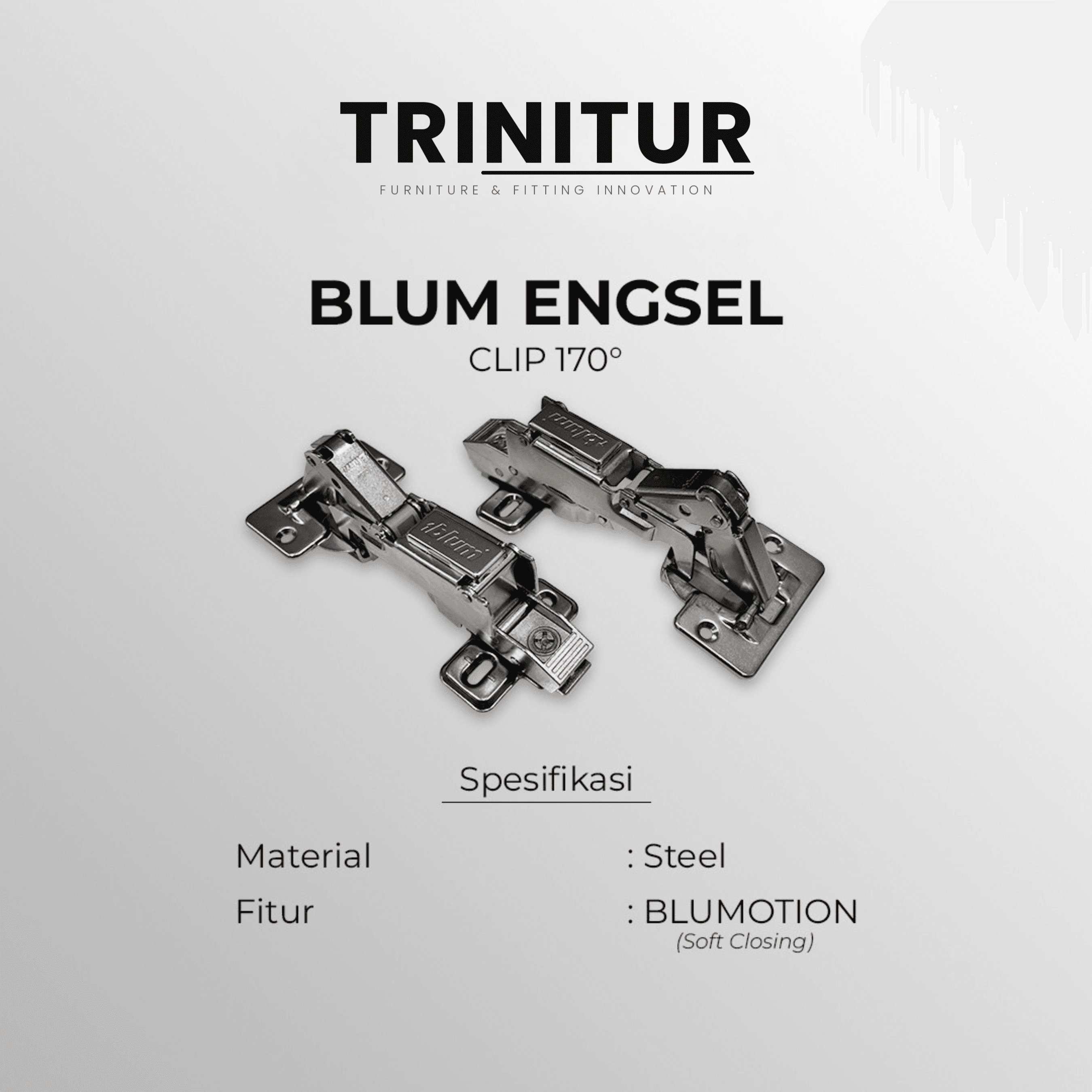 Blum Engsel Clip 170° foto 2
