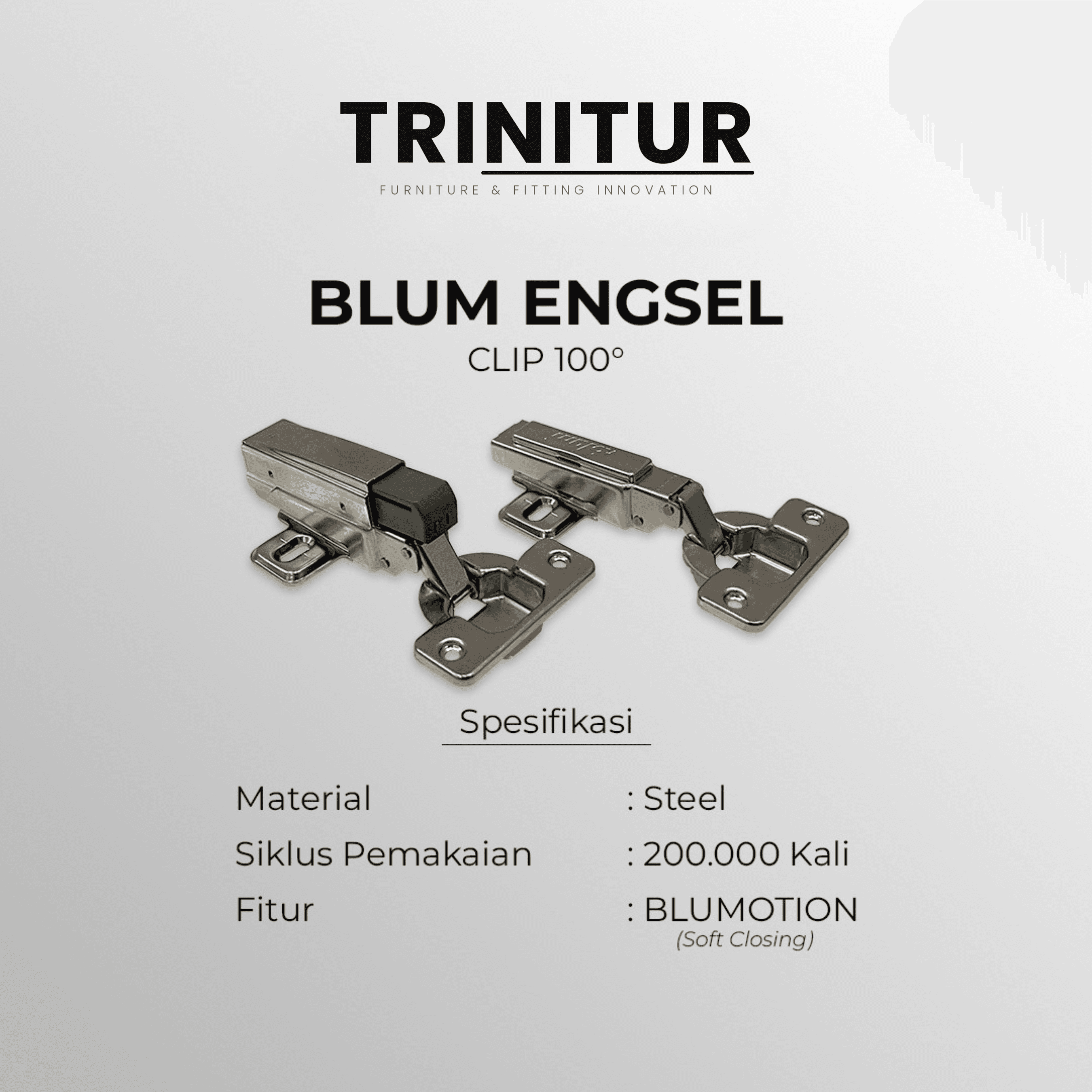 Blum Engsel Sendok CLIP 100° BLUMOTION foto 2