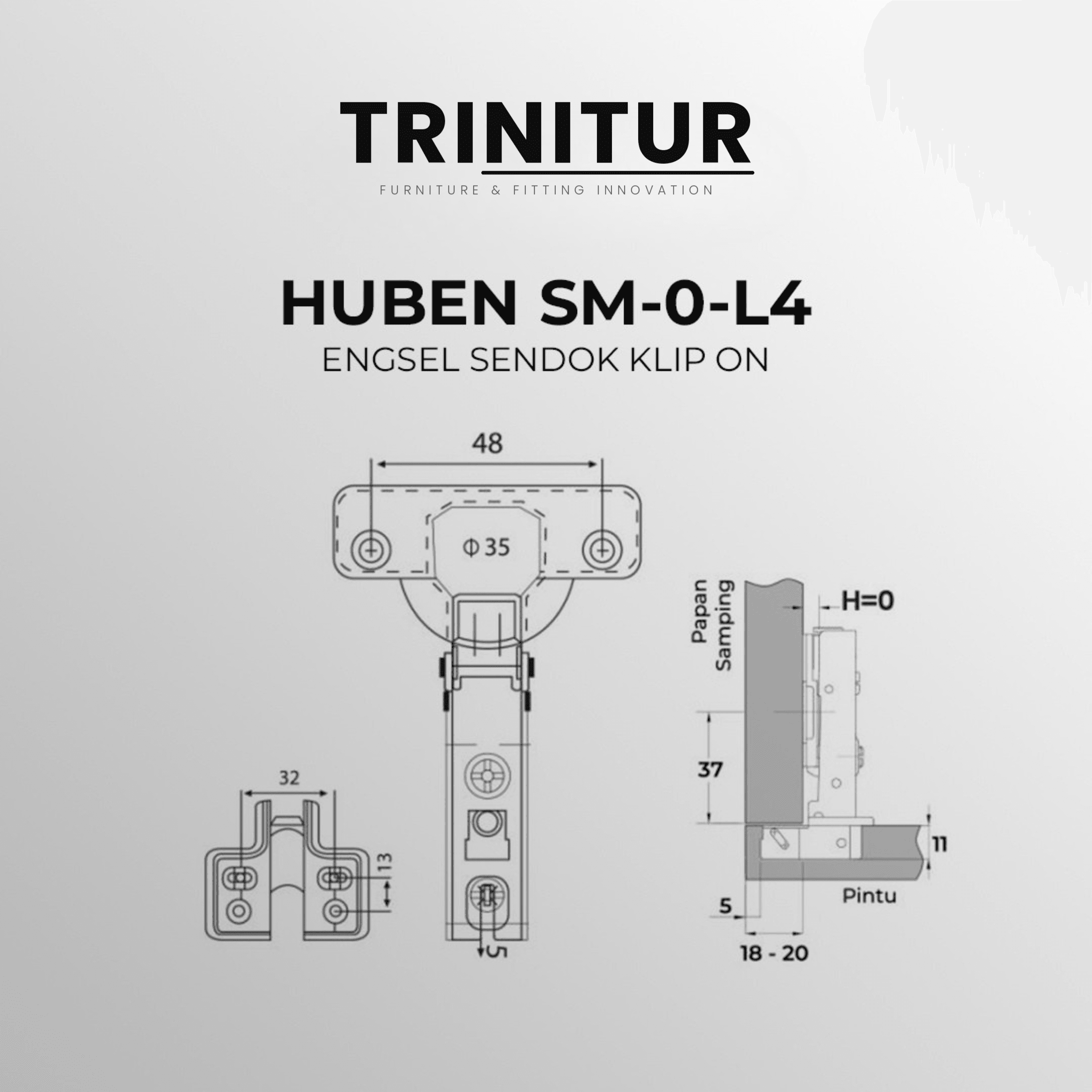 Huben Engsel Sendok Klip On SM-0-L4 foto 2
