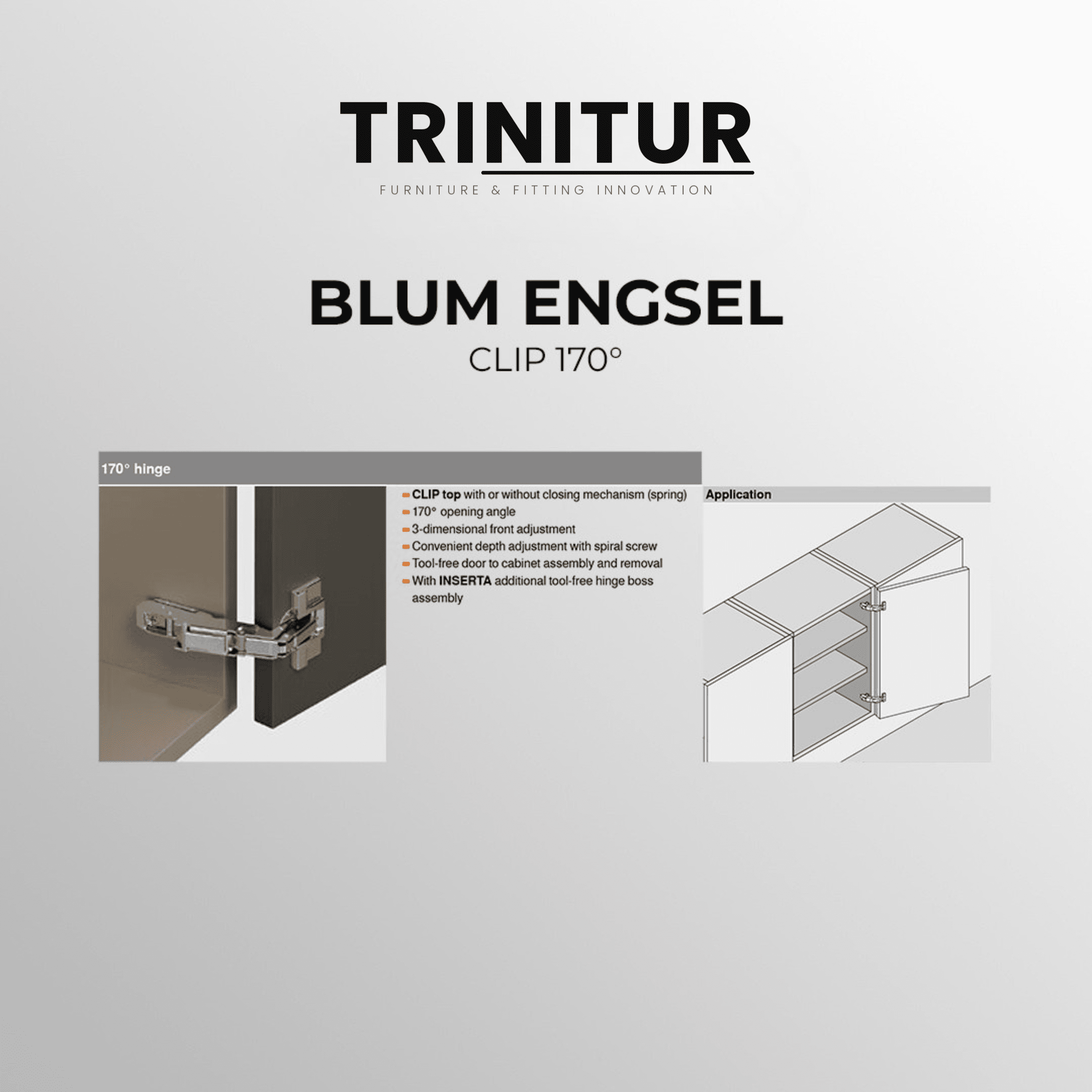 Blum Engsel Clip 170° foto 3