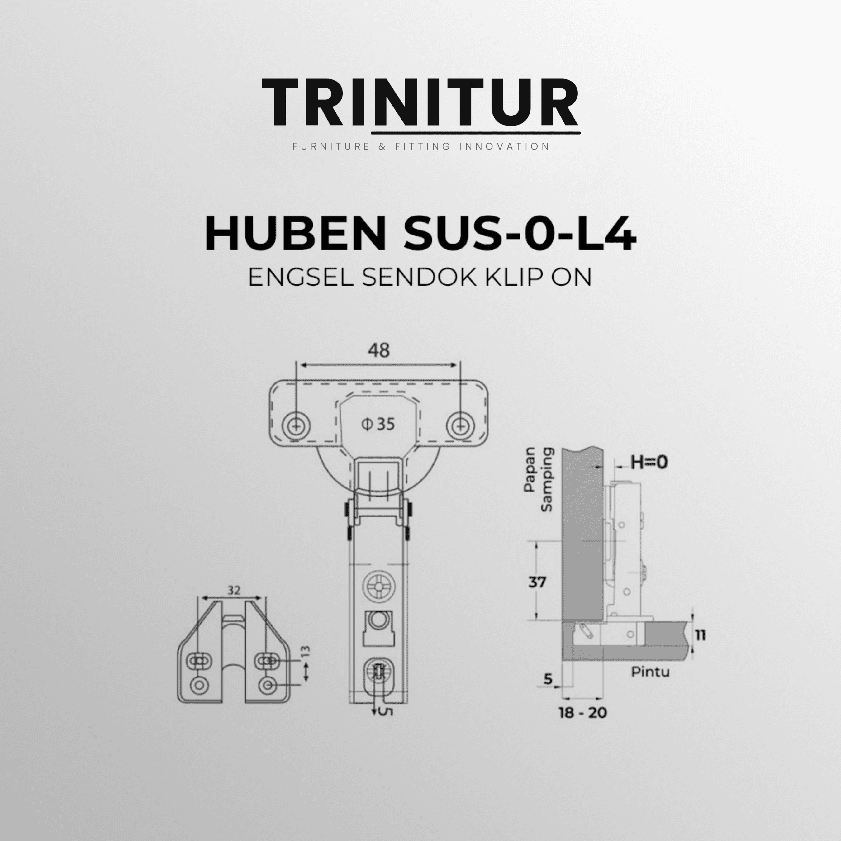 Huben Engsel Sendok Klip On SUS-0-L4 foto 3