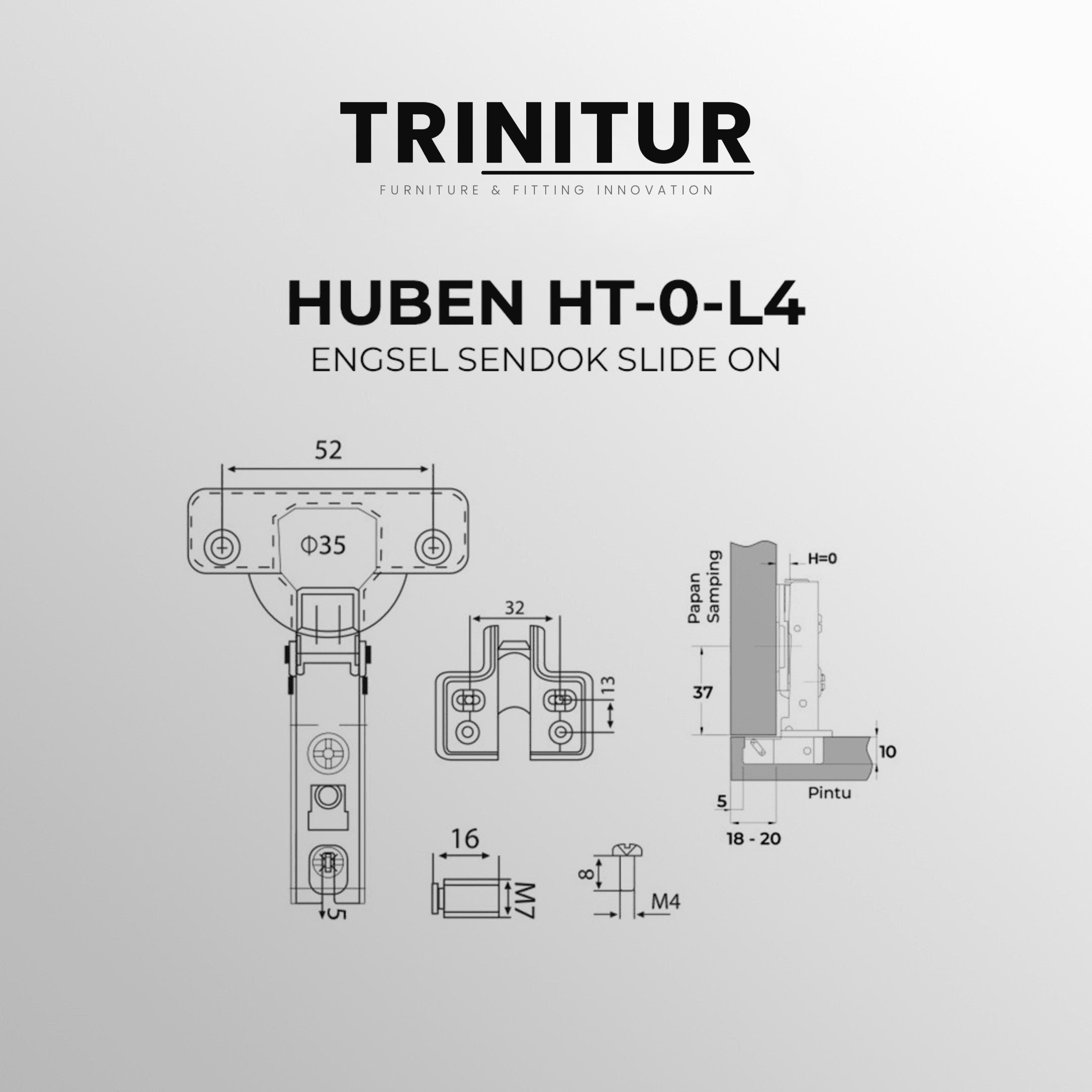 Huben Engsel Sendok Slide On HT-0-L4 foto 3