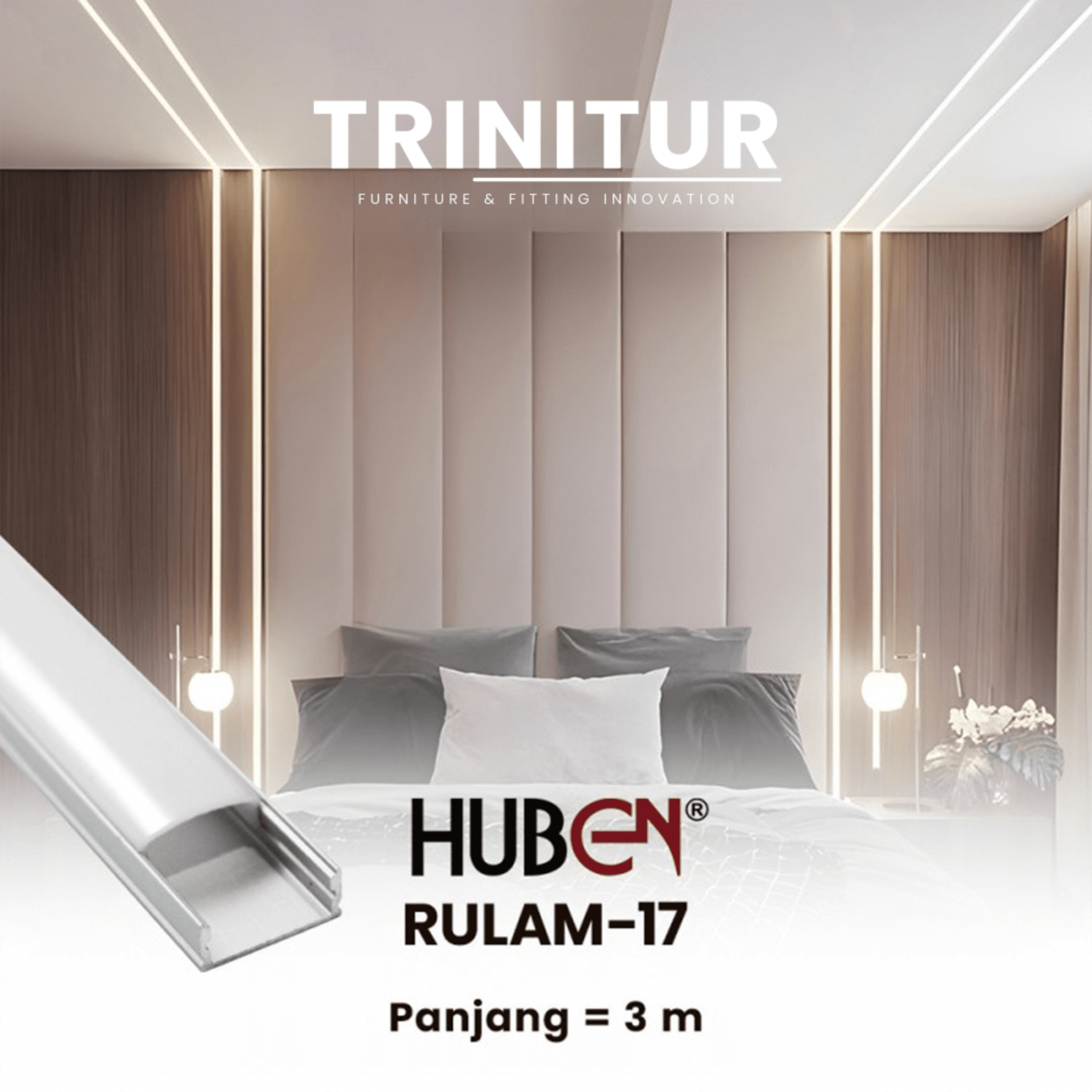 Huben Profile Aluminium LED Strip RULAM-17 foto 3