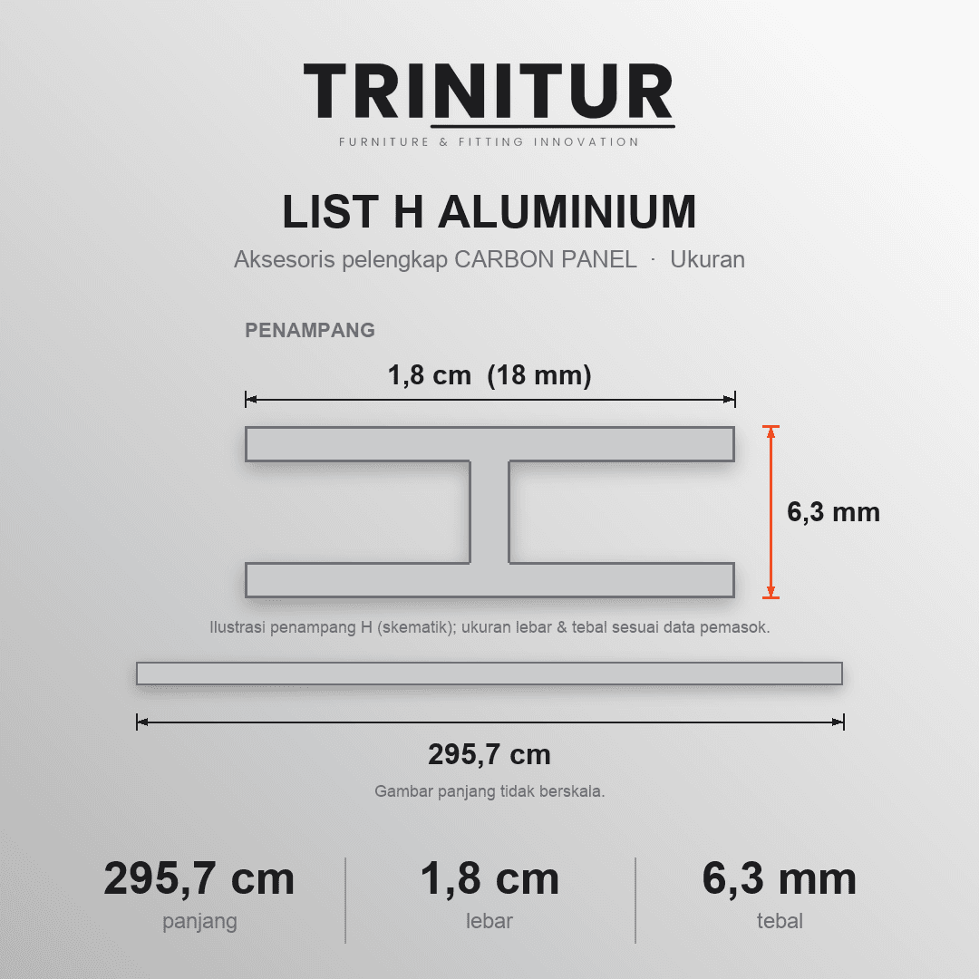 List H Aluminium foto 3