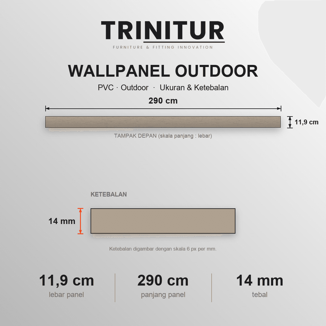 Wallpanel Outdoor PVC 14MM foto 3
