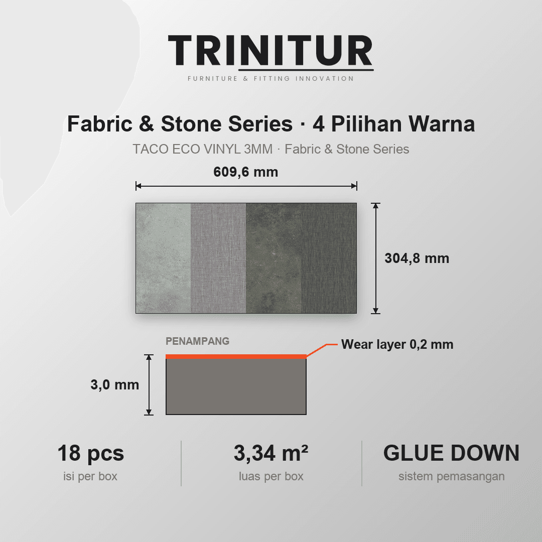 Vinyl 3MM Fabric & Stone Series foto 4