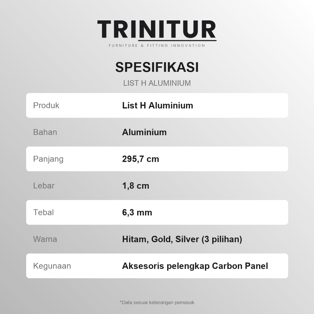 List H Aluminium foto 4