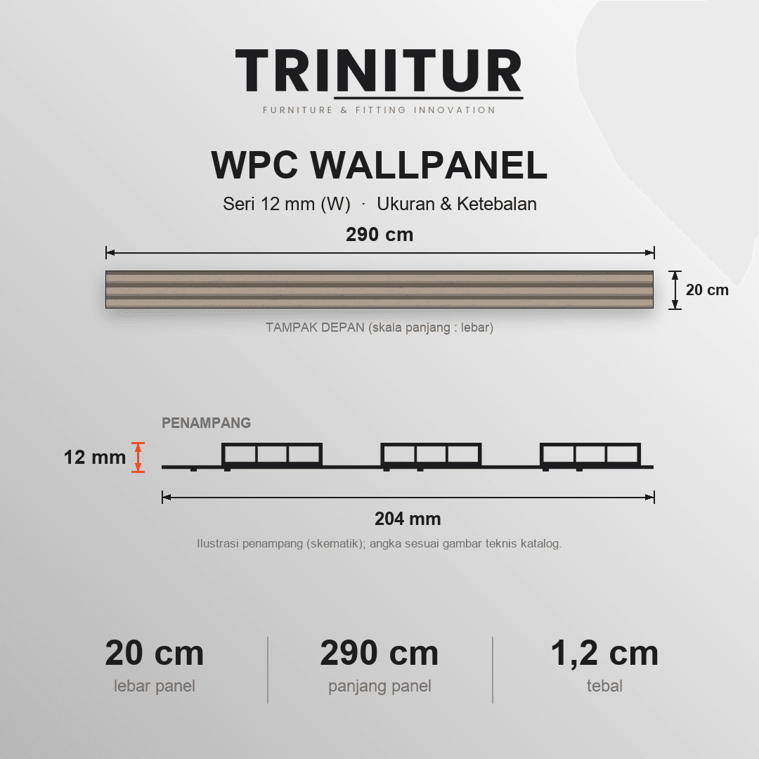 WPC Wallpanel 12MM (Seri W) foto 4