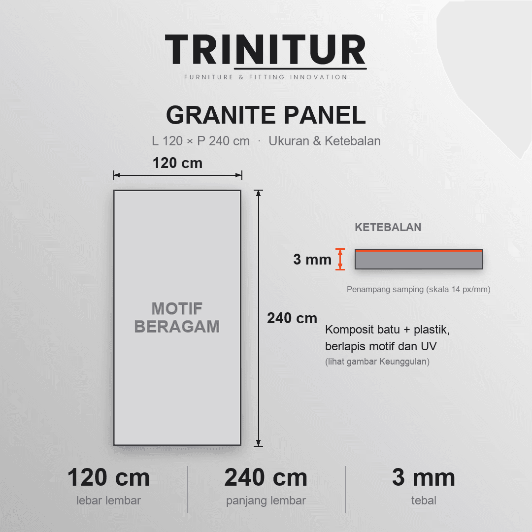 Granite Panel 240 cm foto 6